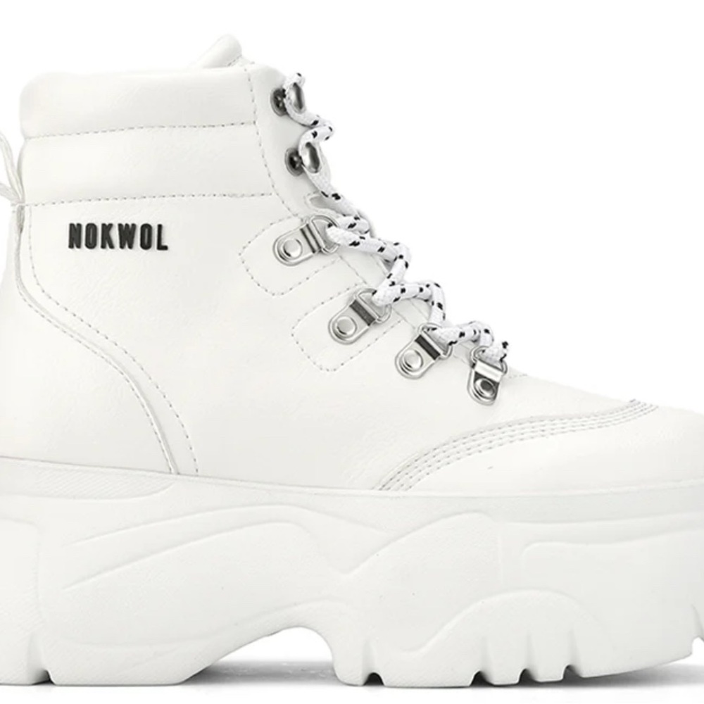 Nokwol Scared White Platform Sneaker